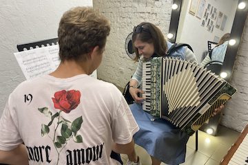 Занятие на аккордеоне
