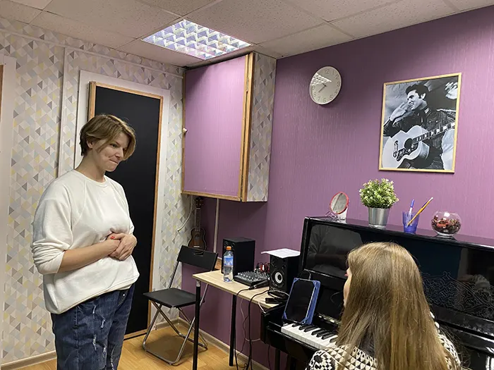 Класс музыкальной школы на Поварской: занятие вдвоём